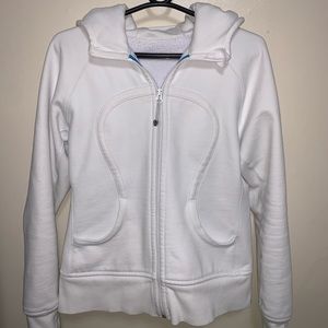 White Lululemon Athletica Zip-up Hoodie